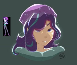 Size: 2480x2102 | Tagged: safe, artist:kaoruyboi, derpibooru import, starlight glimmer, human, beanie, hat, humanized, light skin, solo