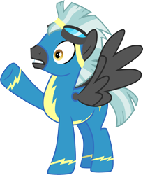 Size: 3000x3666 | Tagged: safe, artist:cloudyglow, derpibooru import, thunderlane, marks and recreation, clothes, solo, uniform, vector, wonderbolts uniform