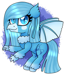 Size: 2430x2868 | Tagged: safe, artist:spokenmind93, derpibooru import, oc, hippogriff, bat wings, cat eyes, chibi, claws, hippogriff oc, hybrid oc, neck fluff, signature, simple background, slit eyes, solo, wings