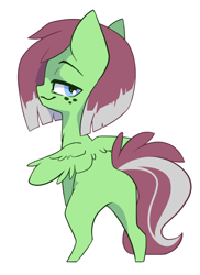 Size: 816x1120 | Tagged: safe, alternate version, artist:arctic-fox, derpibooru import, oc, oc only, oc:watermelon success, pegasus, pony, alternate character, chibi, simple background, solo, transparent background