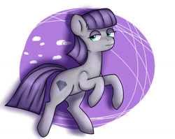 Size: 1280x1017 | Tagged: safe, artist:ranillopa, derpibooru import, maud pie, earth pony, pony, bedroom eyes, digital art, female, hooves, mare, simple background, smiling, solo, tail, white background