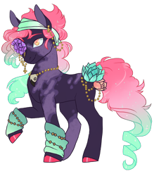 Size: 900x1028 | Tagged: safe, artist:lavvythejackalope, derpibooru import, oc, oc only, earth pony, pony, earth pony oc, ethereal mane, flower, hanahaki disease, hoof polish, male, simple background, smiling, solo, stallion, starry mane, transparent background