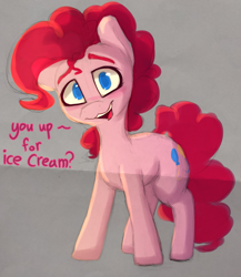 Size: 3120x3600 | Tagged: safe, artist:packy paca, derpibooru import, pinkie pie, pony, blushing, looking at you, smiling, solo, standing, talking, talking to viewer