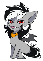 Size: 725x1026 | Tagged: safe, alternate version, artist:arctic-fox, derpibooru import, oc, oc only, oc:stormdancer, bat pony, pony, alternate character, bat pony oc, chibi, simple background, solo, tongue, tongue out, transparent background