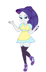 Size: 1765x2757 | Tagged: safe, artist:gmaplay, derpibooru import, rarity, equestria girls, clothes, grin, maid, smiling, solo