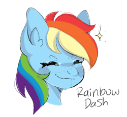 Size: 464x431 | Tagged: safe, artist:kokoaapuff, derpibooru import, rainbow dash, pegasus, pony, beanbrows, bust, cute, dashabetes, ear fluff, ears, eyebrows, eyes closed, female, heart, mare, portrait, simple background, sketch, smiling, solo, transparent background