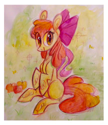 Size: 1196x1383 | Tagged: safe, artist:spacekitsch, derpibooru import, apple bloom, female, filly, solo