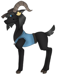 Size: 2252x2969 | Tagged: safe, artist:agdapl, derpibooru import, goat, clothes, crossover, hat, headset, horns, male, scout, simple background, solo, species swap, team fortress 2, transparent background