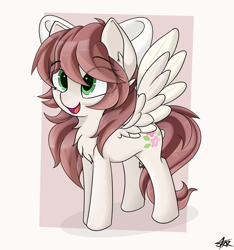 Size: 3000x3200 | Tagged: safe, artist:starmaster, derpibooru import, oc, oc:blissy spring, pegasus, pony, happy, smiling, spread wings, wings