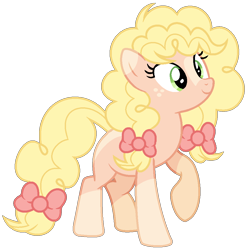 Size: 973x976 | Tagged: safe, artist:cindydreamlight, derpibooru import, oc, oc only, earth pony, pony, bow, female, hair bow, mare, simple background, smiling, solo, transparent background