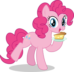 Size: 3178x3116 | Tagged: safe, artist:thatusualguy06, derpibooru import, pinkie pie, earth pony, pony, apple, apple pie, female, food, high res, inkscape, looking at you, mare, open mouth, open smile, pi approximation day, pi day, pie, ponyscape, simple background, smiling, smiling at you, solo, transparent background, vector