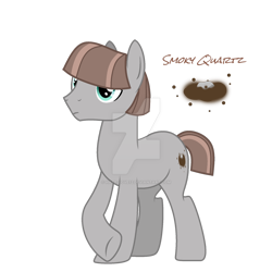 Size: 1280x1280 | Tagged: safe, artist:hate-love12, derpibooru import, oc, oc:smoky quartz, earth pony, pony, male, offspring, parent:maud pie, parent:mud briar, parents:maudbriar, simple background, solo, stallion, transparent background