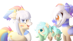 Size: 1280x721 | Tagged: safe, artist:hancar, artist:pasteldraws, derpibooru import, oc, oc:cirrus duvet, oc:starry rainbow, earth pony, pegasus, pony, base used, female, foal, mare, niece, siblings, simple background, sisters, transparent background