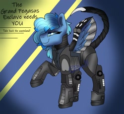 Size: 2000x1836 | Tagged: safe, artist:bluemoon, derpibooru import, fallout equestria, armor, enclave, female, mare, power armor