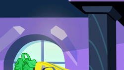 Size: 1280x727 | Tagged: safe, derpibooru import, screencap, equestria games (episode), background, bag, crystal empire, no pony, scenic ponyville, train station, window