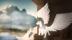 Size: 1920x1080 | Tagged: safe, artist:ehnala, artist:kanah_athy, derpibooru import, pegasus, pony, crying, cute, emotions, erebys, feels, nostalgia, tears of joy, wings, young