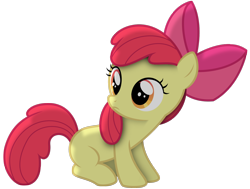 Size: 1600x1211 | Tagged: safe, artist:thewonderbanana, derpibooru import, apple bloom, adorabloom, bow, cute, female, filly, hair bow, shadow, simple background, solo, transparent background, vector