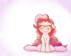 Size: 2048x1602 | Tagged: safe, artist:kurogewapony, derpibooru import, pinkie pie, earth pony, pony, blushing, cute, diapinkes, ears, eyes closed, female, flexible, floppy ears, grin, happy, mare, simple background, smiling, solo, splits, white background