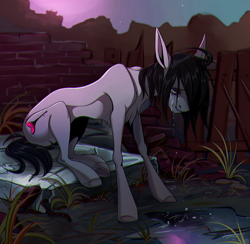 Size: 2218x2164 | Tagged: safe, artist:1an1, derpibooru import, oc, oc only, earth pony, pony, crying, solo