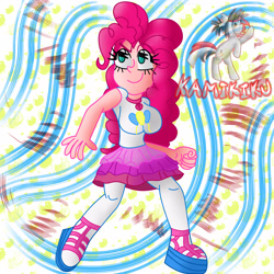 Size: 3000x3000 | Tagged: safe, artist:kamikiku, derpibooru import, pinkie pie, equestria girls, equestria girls series, breasts, pinkie pies, smiling