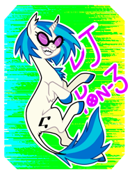Size: 640x854 | Tagged: safe, artist:twistygrins, derpibooru import, dj pon-3, vinyl scratch, pony, unicorn, colored hooves, curved horn, ear fluff, ears, fangs, female, grin, horn, leonine tail, mare, sharp teeth, simple background, smiling, solo, sunglasses, teeth, transparent background