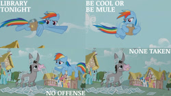 Size: 1280x720 | Tagged: safe, derpibooru import, edit, edited screencap, editor:quoterific, screencap, rainbow dash, hybrid, mule, pegasus, pony, hurricane fluttershy, season 2, female, flying, mare, open mouth