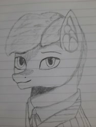 Size: 3000x4000 | Tagged: safe, artist:mustaphatr, derpibooru import, oc, oc:kingfisher, earth pony, pony, equestria at war mod, clothes, huey long, necktie, solo, traditional art
