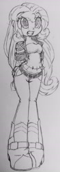 Size: 1605x4560 | Tagged: safe, artist:shadowhawx, derpibooru import, sunset shimmer, equestria girls, sketch, solo, traditional art