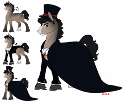 Size: 5100x4200 | Tagged: safe, artist:eperyton, derpibooru import, oc, oc only, earth pony, pony, clothes, earth pony oc, hat, hoof fluff, male, simple background, stallion, top hat, white background