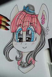 Size: 926x1368 | Tagged: safe, artist:moonert, derpibooru import, oc, chibi, solo, traditional art