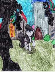 Size: 2549x3299 | Tagged: safe, artist:l9obl, derpibooru import, octavia melody, changeling, earth pony, pony, badass, comic, female, fight, male, once upon a time in canterlot