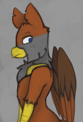 Size: 924x1351 | Tagged: safe, artist:marsminer, derpibooru import, oc, oc only, oc:peregrine, griffon, solo