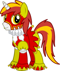 Size: 2839x3336 | Tagged: safe, artist:feathertrap, oc, oc:mirthful, pony, unicorn, 1000 hours in gimp, jester, jester motley, male, mask, ruff (clothing), simple background, solo, stallion, story in the description, transparent background
