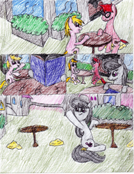 Size: 2549x3299 | Tagged: safe, artist:l9obl, derpibooru import, octavia melody, oc, earth pony, pony, comic, once upon a time in canterlot, table