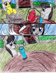 Size: 2549x3299 | Tagged: safe, artist:l9obl, derpibooru import, octavia melody, oc, earth pony, pony, comic, drink, once upon a time in canterlot, straw, table