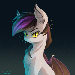 Size: 3000x3000 | Tagged: safe, artist:neonishe, derpibooru import, oc, oc only, bat pony, pony, bat pony oc, female, solo