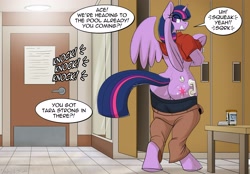Size: 2560x1786 | Tagged: safe, artist:acesential, artist:tf-sential, twibooru import, twilight sparkle, twilight sparkle (alicorn), oc, oc:acesential, alicorn, anthro, inflatable pony, original species, unguligrade anthro, air valve, arm hooves, ass, butt, hip handles, image, inflatable, jpeg, latex, latex pony, latex skin, pool toy, pooloids, rubber, rubber pony, seams, spread wings, text, transformation, transgender transformation, underhoof, wings