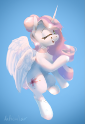 Size: 595x872 | Tagged: safe, artist:anticular, derpibooru import, oc, oc only, alicorn, pony, alicorn oc, horn, solo, wings