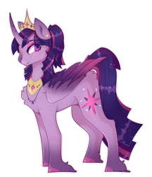 Size: 1280x1482 | Tagged: safe, artist:a1-axis, derpibooru import, twilight sparkle, twilight sparkle (alicorn), alicorn, pony, colored wings, crown, female, gradient wings, jewelry, mare, peytral, regalia, simple background, transparent background, wings