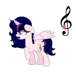 Size: 1500x1500 | Tagged: safe, artist:stardustshadowsentry, derpibooru import, oc, alicorn, pony, female, magical lesbian spawn, mare, offspring, parent:songbird serenade, parent:twilight sparkle, simple background, solo, transparent background