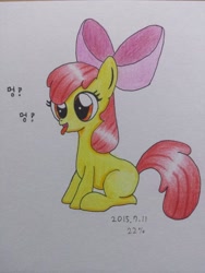 Size: 774x1032 | Tagged: safe, artist:ttpercent, derpibooru import, earth pony, colored, female, filly, korean, solo, tongue, tongue out, traditional art