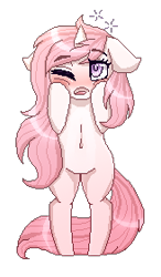 Size: 164x280 | Tagged: safe, artist:inspiredpixels, derpibooru import, oc, oc only, pony, unicorn, bipedal, ears, female, floppy ears, mare, simple background, solo, transparent background