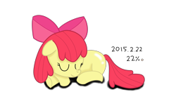 Size: 4608x2592 | Tagged: safe, artist:ttpercent, derpibooru import, apple bloom, earth pony, female, filly, simple background, sleeping, solo, transparent background