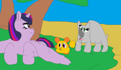 Size: 1280x738 | Tagged: safe, artist:willtheraven1, derpibooru import, twilight sparkle, twilight sparkle (alicorn), alicorn, original species, 1000 hours in ms paint, alternate universe, hakuna matata, jungle