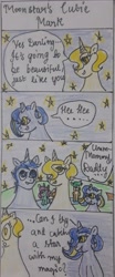 Size: 1772x4252 | Tagged: safe, artist:goldlines005, derpibooru import, oc, oc only, oc:moonstar, pony, unicorn, dialogue, horn, night, stars, traditional art, unicorn oc