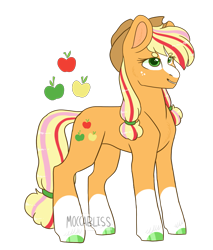 Size: 1523x1789 | Tagged: safe, artist:moccabliss, derpibooru import, applejack, pony, alternate design, simple background, solo, transparent background