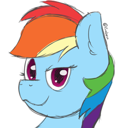 Size: 1000x1000 | Tagged: safe, artist:exobass, derpibooru import, rainbow dash, colored sketch, female, mare, simple background, sketch, solo, transparent background