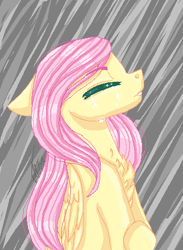 Size: 325x443 | Tagged: safe, artist:inspiredpixels, derpibooru import, fluttershy, pegasus, pony, bust, chest fluff, crying, female, mare, solo, teary eyes