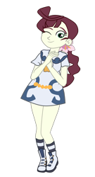 Size: 1381x2551 | Tagged: safe, artist:gmaplay, derpibooru import, equestria girls, crossover, koharu (pokemon journeys), solo