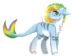 Size: 344x269 | Tagged: safe, artist:inspiredpixels, derpibooru import, oc, oc only, original species, pony, shark, shark pony, animated, chest fluff, ears, floppy ears, gif, simple background, solo, standing, transparent background